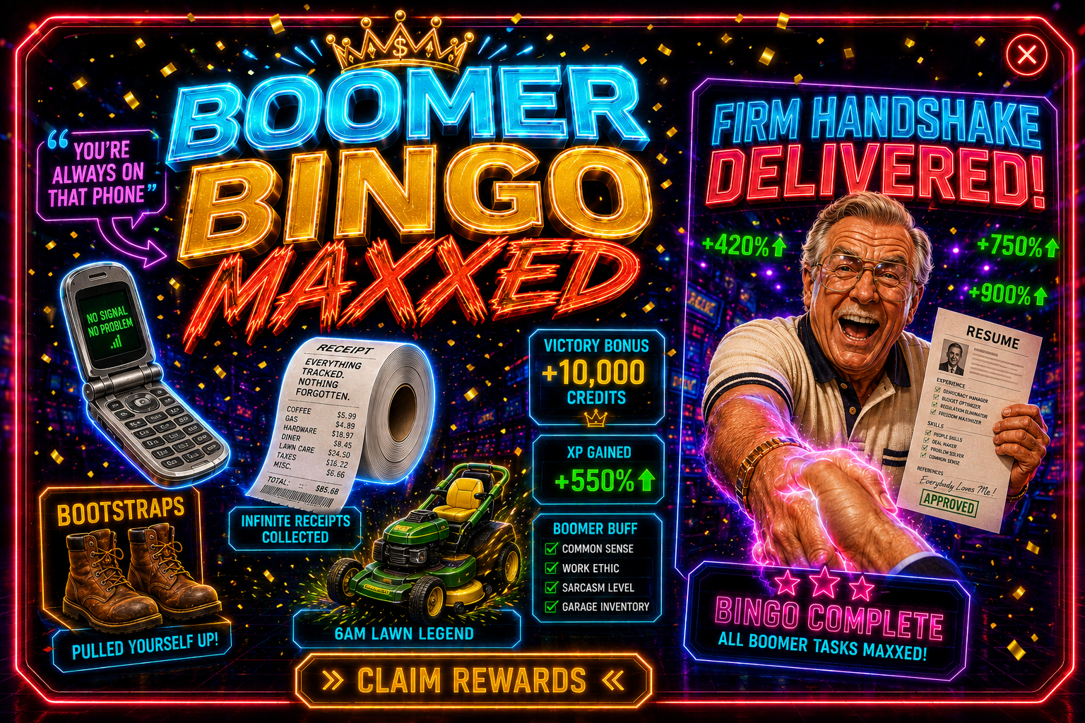 Boomer Bingo Maxxing