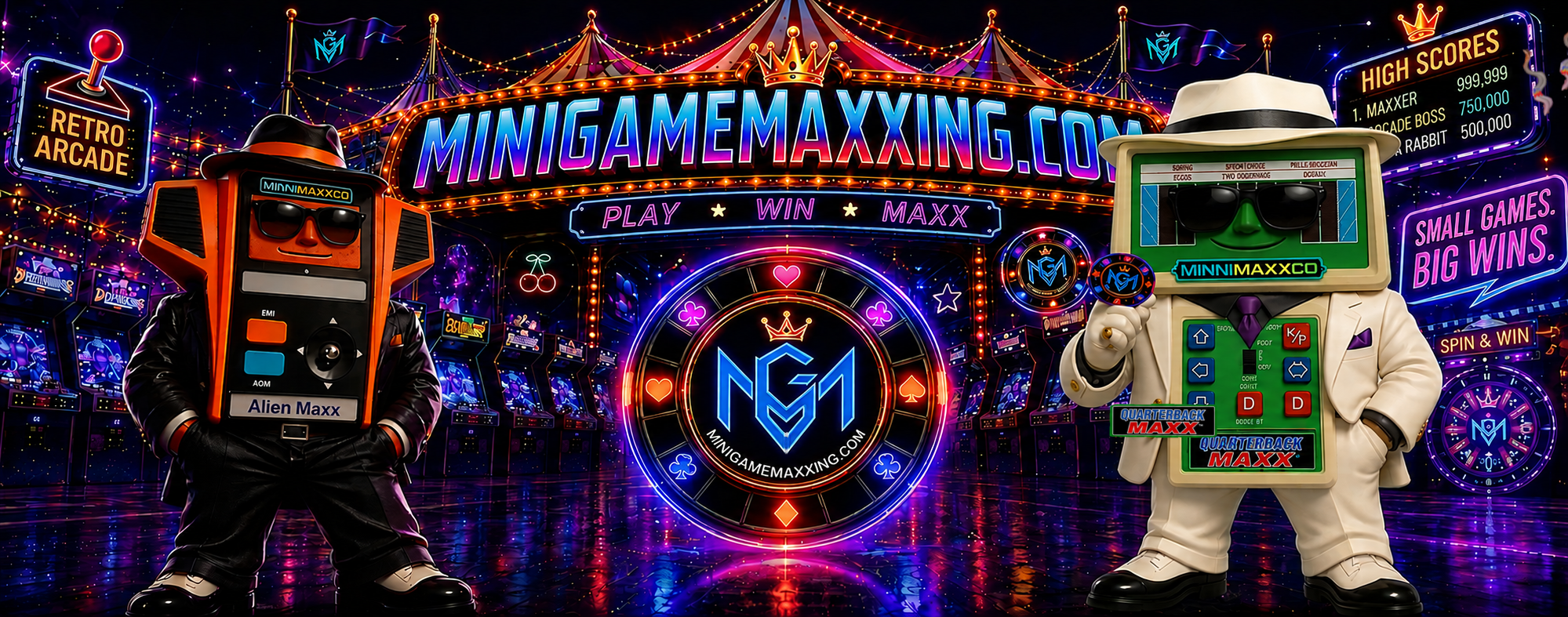Mini Game Maxxing Arcade Banner