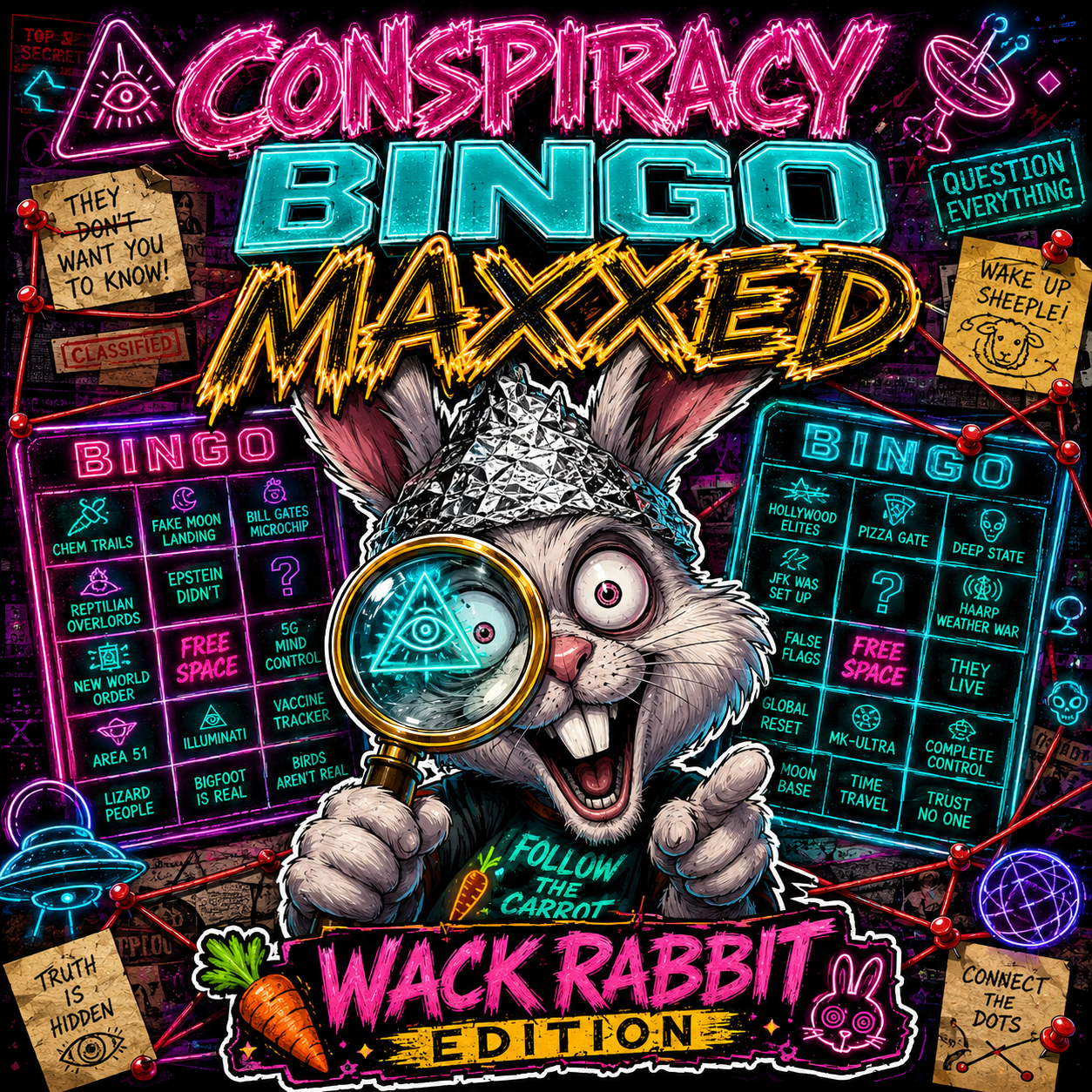 Conspiracy Bingo Maxxing: Wack Rabbit Edition